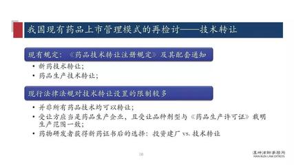 藥品上市許可持有人制度(MAH)與技術轉讓研究
